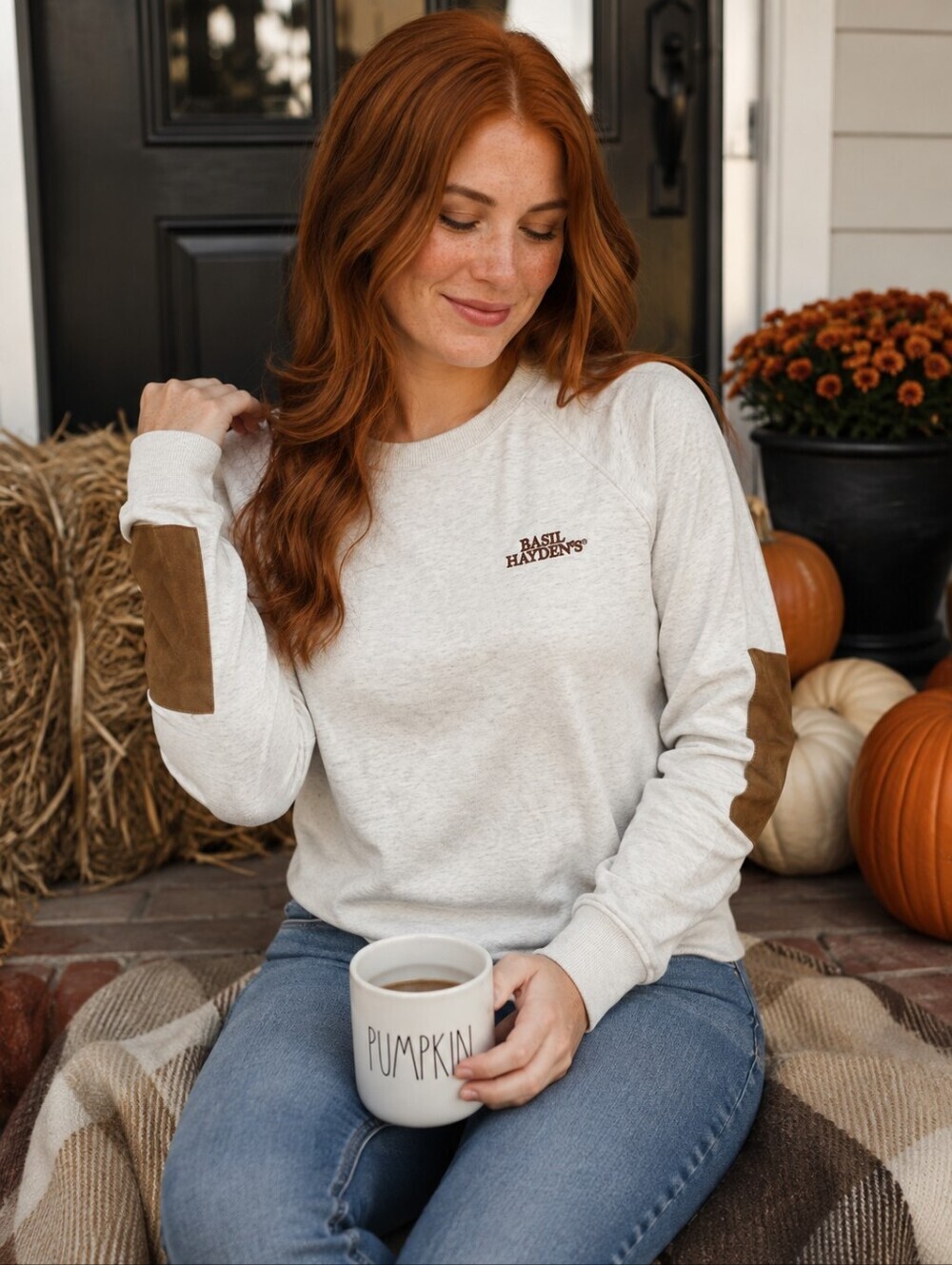 Basil Hayden's Bourbon Embroidered Crewneck Sweatshirt S